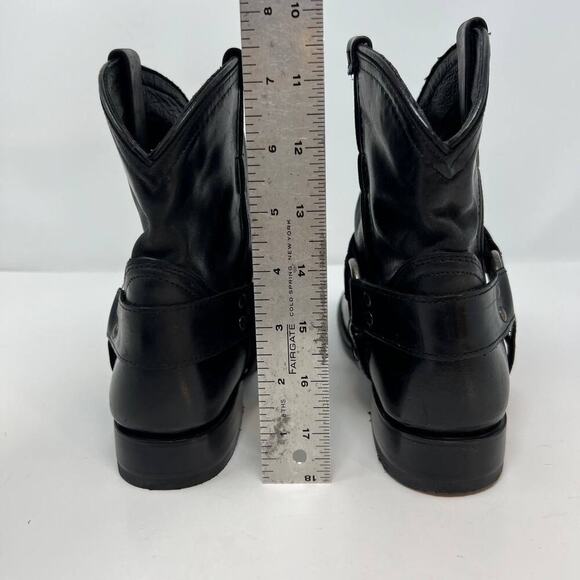 Frye Women's Wyatt Harness Boot Black Leather Bootie Size 6B - Picture 9 of 14